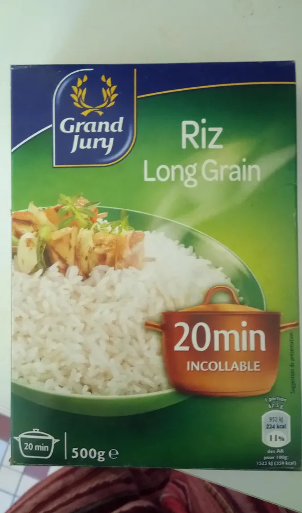 PQ 500G Riz Long Etuve Grand Jury