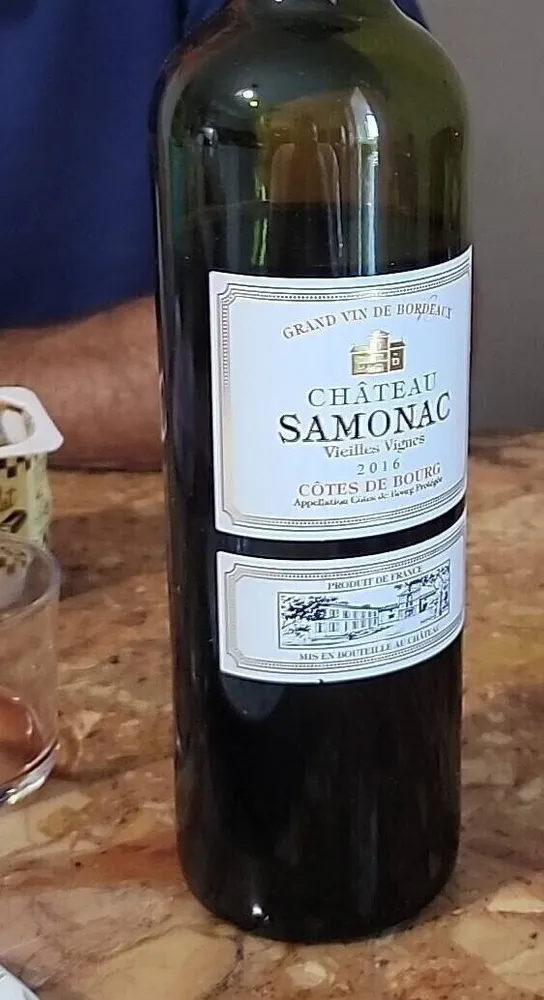 Château samonac côté de bourg veille vigne 2016