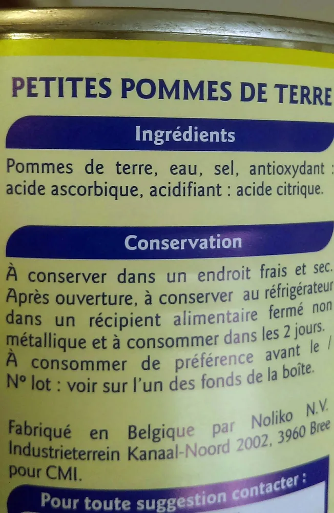PETITES POMMES DE TERRE