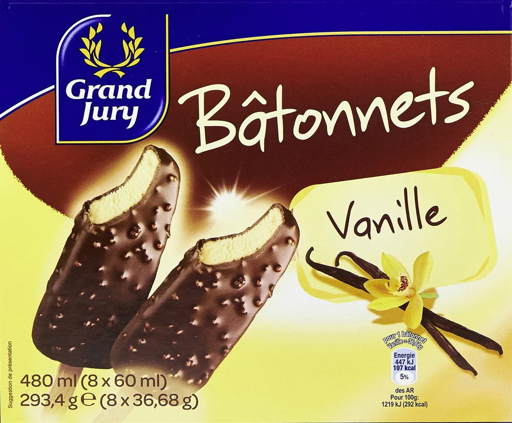 Batonnets Vanille
