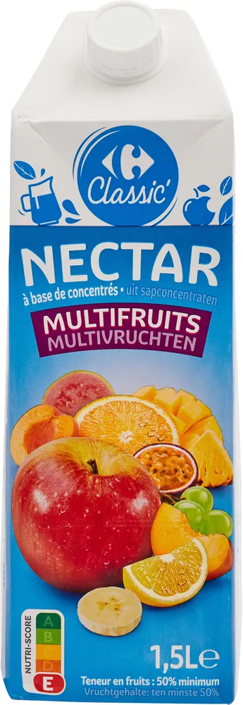 NECTAR partiellement à base de concentrés MULTIFRUITS