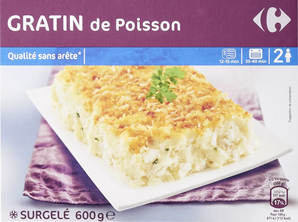 Gratin de poisson Colin d'Alaska