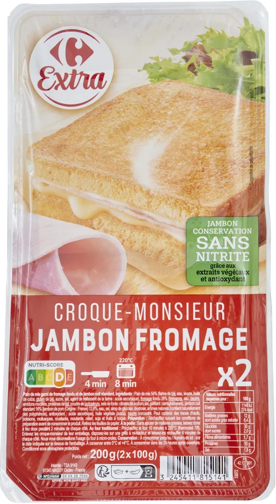 Croque-monsieur jambon fromage
