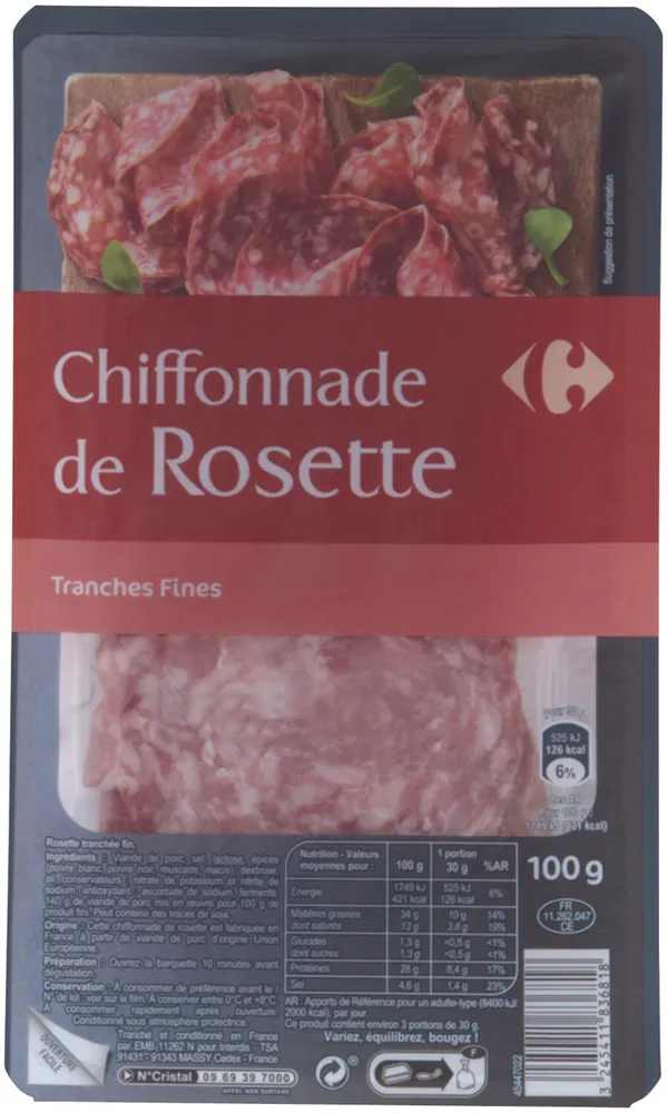 Chiffonnade de Rosette