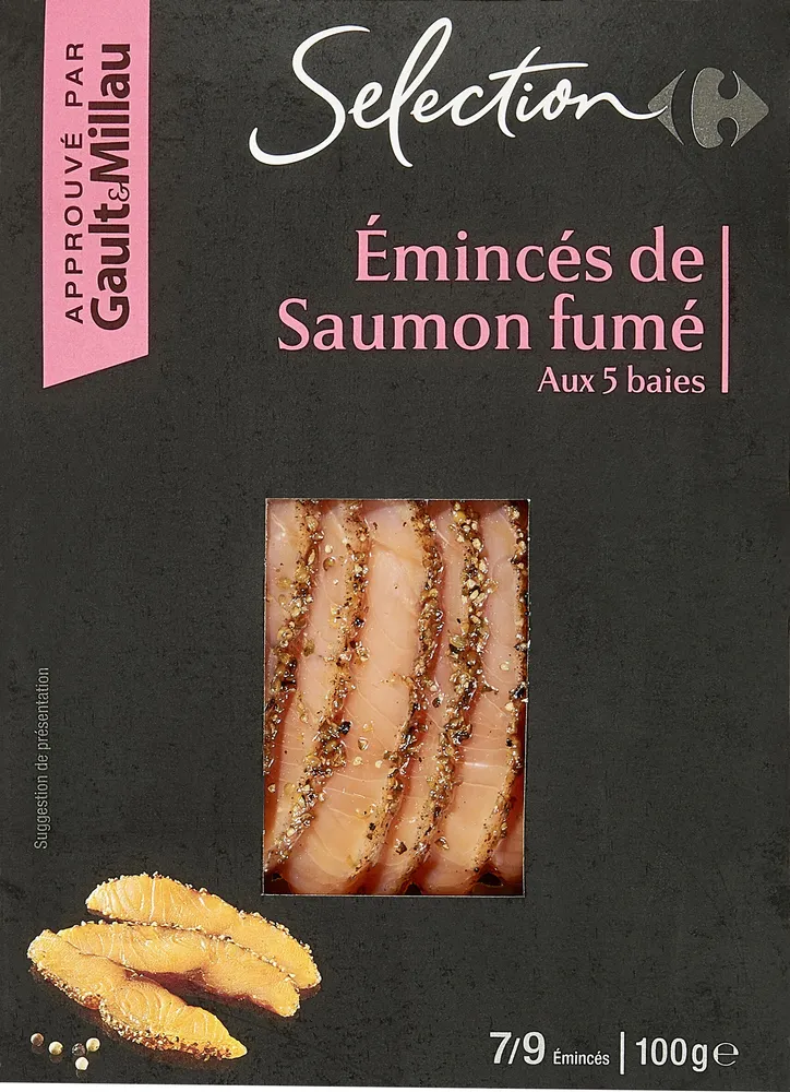 Emincés de Saumon fumé aux 5 baies