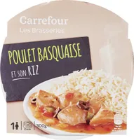 Poulet basquaise et son riz