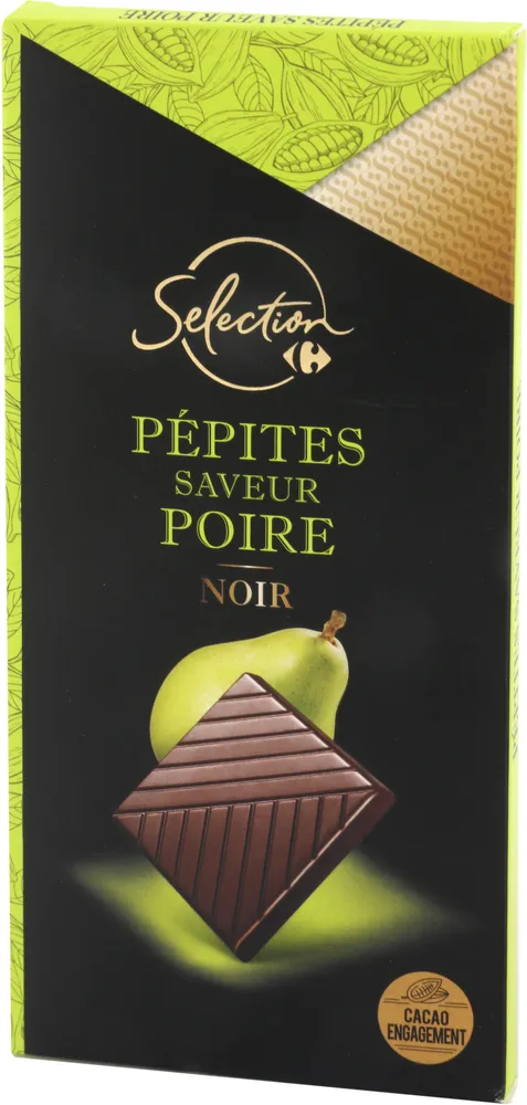 Chocolate negro con pera