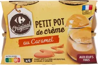 Petit pot de crème au caramel aux oeufs frais
