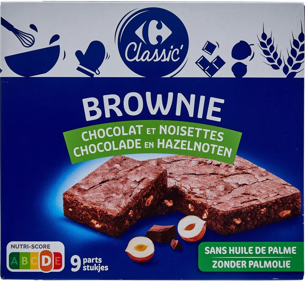 Brownie chocolat et noisettes