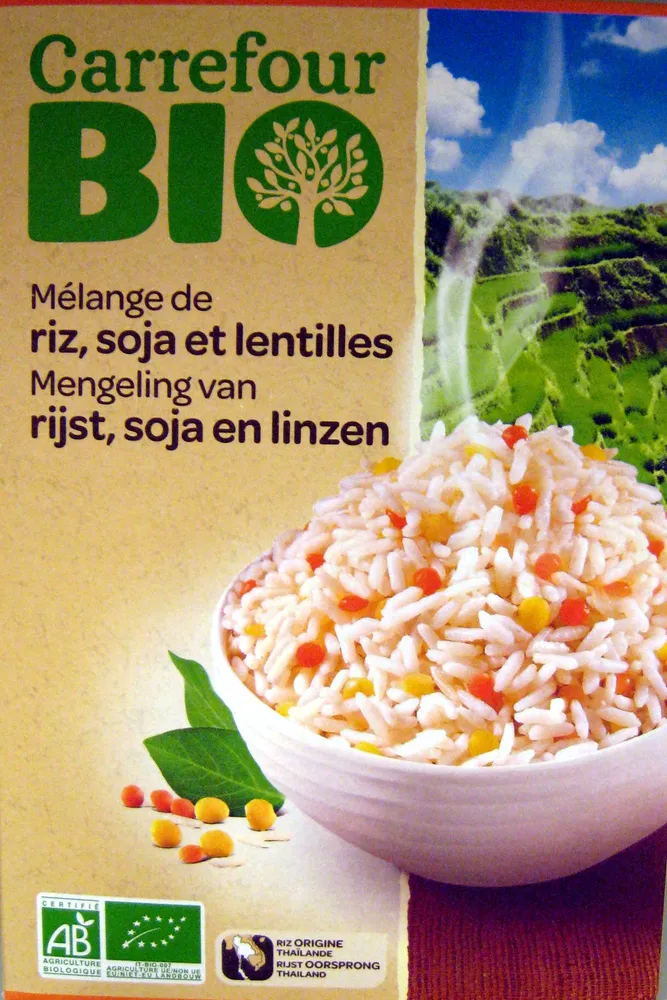 Mélange de riz, soja et lentilles Bio - 250 g - Carrefour
