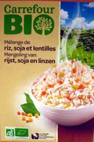 Mélange de riz, soja et lentilles Bio - 250 g - Carrefour