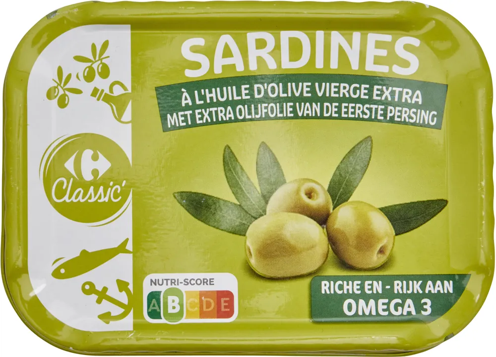 Sardines à l'huile d'olive vierge extra