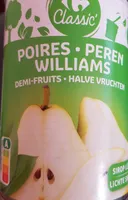 Poires Williams demi-fruits sirop léger