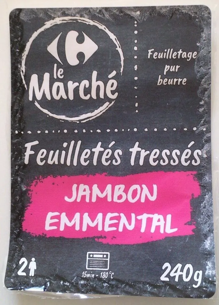 Feuilletés tressés jambon emmental