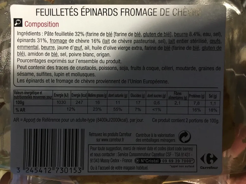 Feuilletés EPINARD ET CHEVRE