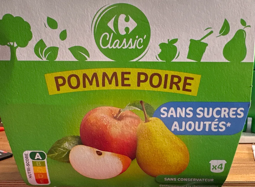 Pomme Poire Sans sucres ajoutés*