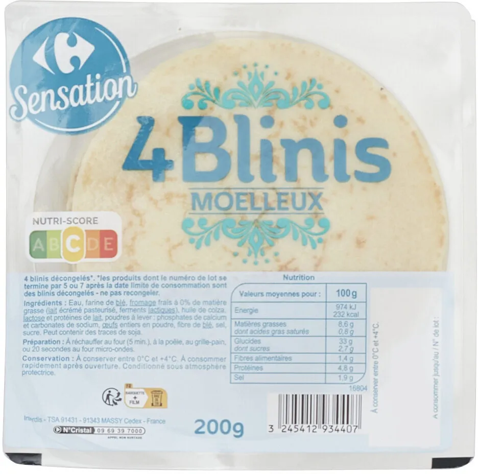 4 Blinis Moelleux