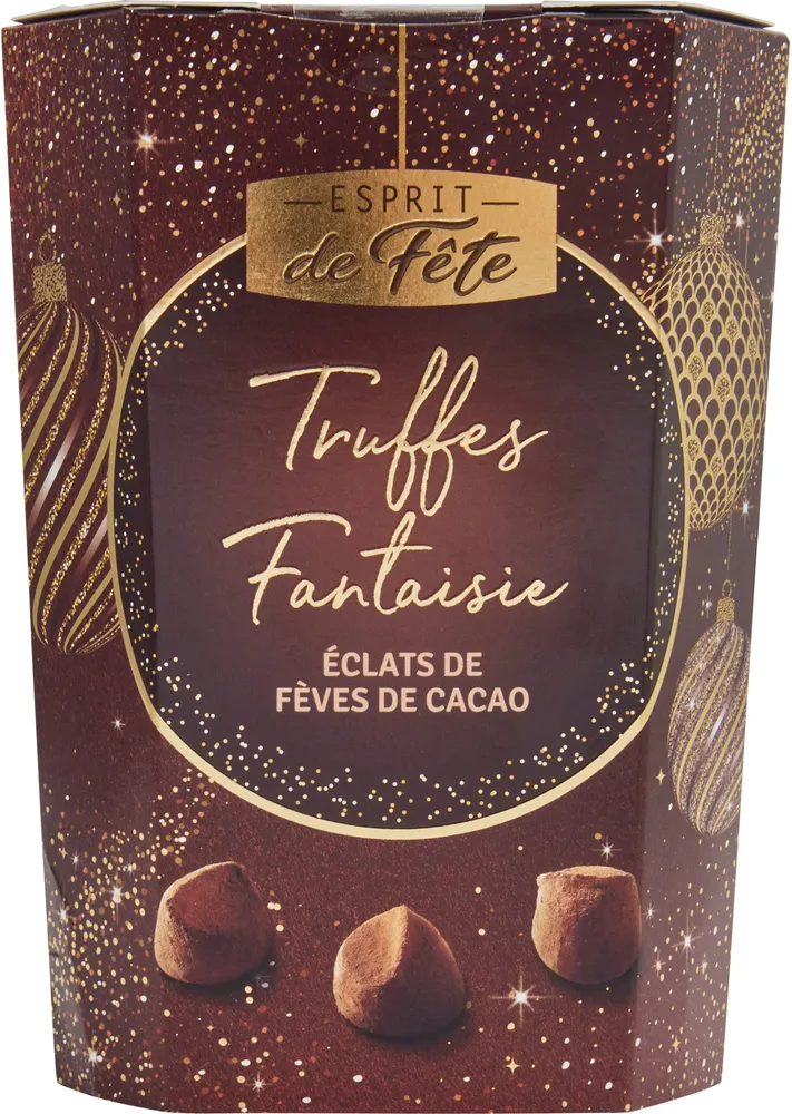 Truffes fantaisie éclats de fèves de cacao