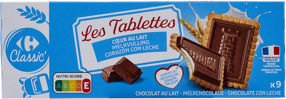 Les Tablettes COEUR AU LAIT CHOCOLAT AU LAIT