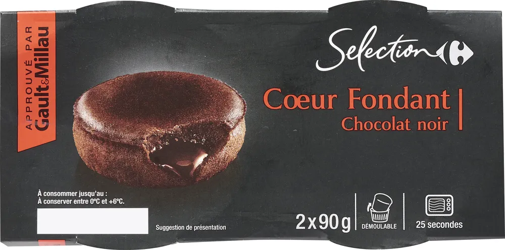 Cœur fondant - Chocolat noir