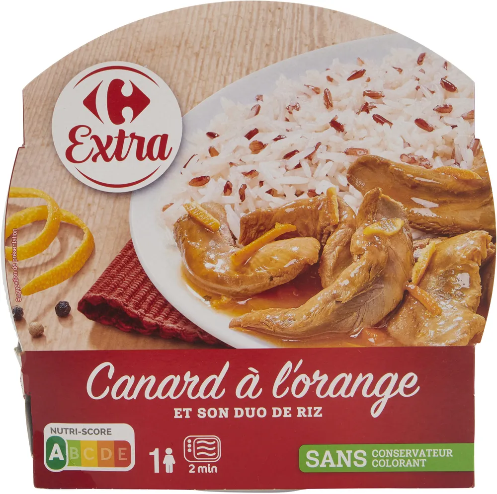 Canard à l'Orange et son Duo de Riz