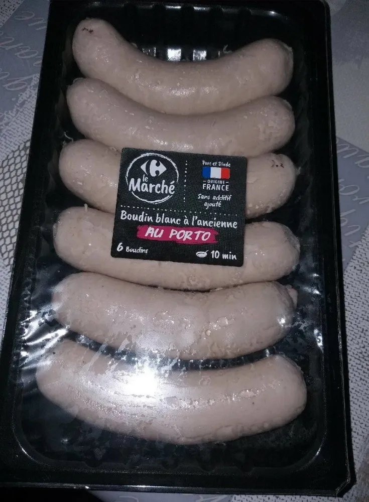 Boudin blanc à l'ancienne au porto