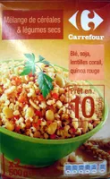 Mélange de céréales & légumes secs (Blé, soja, lentilles corail, quinoa rouge)
