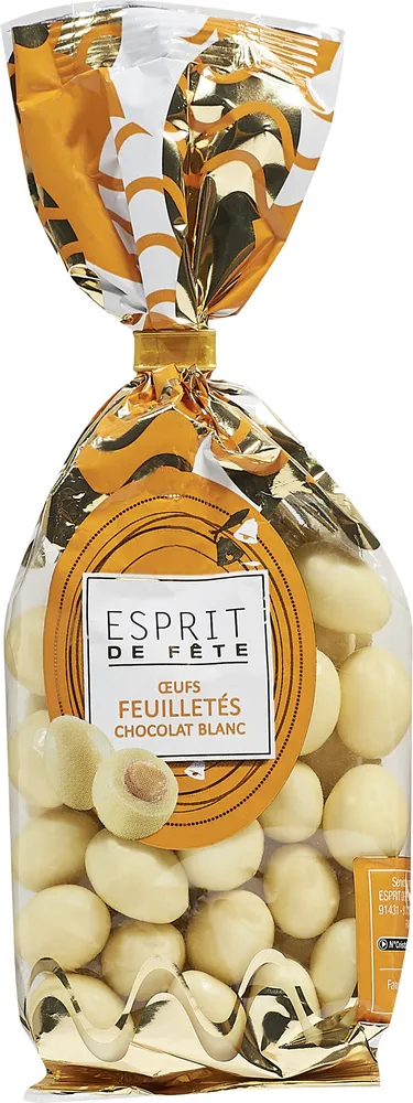 Œufs feuilletés chocolat blanc