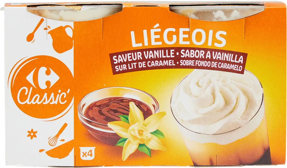 Liégeois Saveur vanille sur lit de caramel