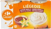 Liégeois Saveur vanille sur lit de caramel