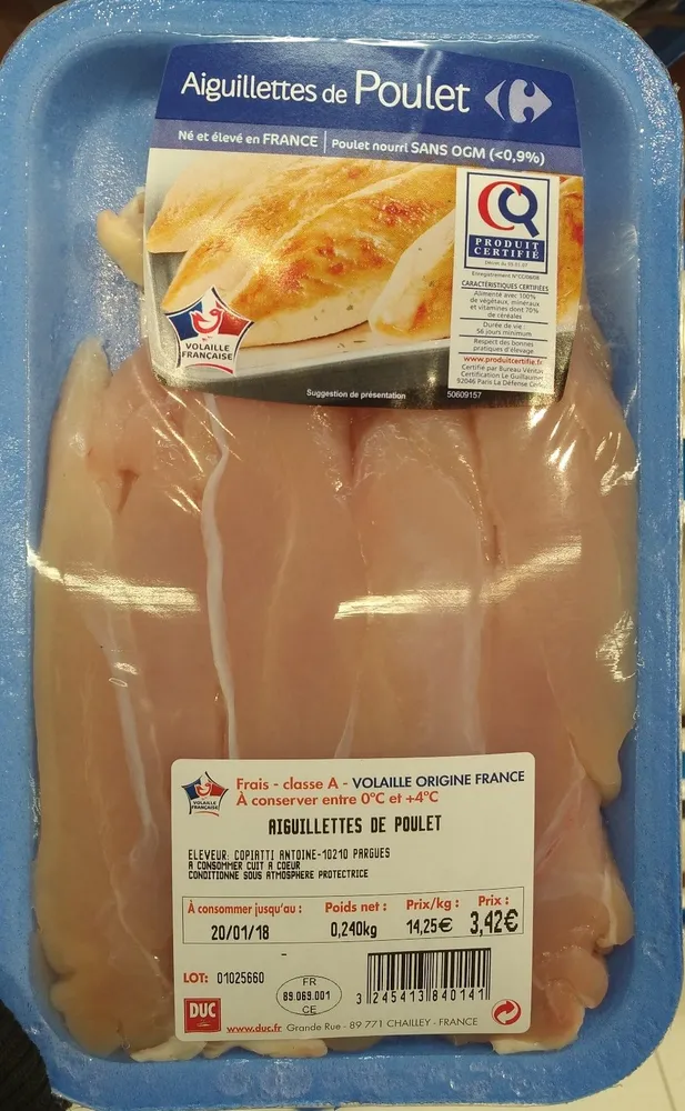 Aiguillettes de poulet