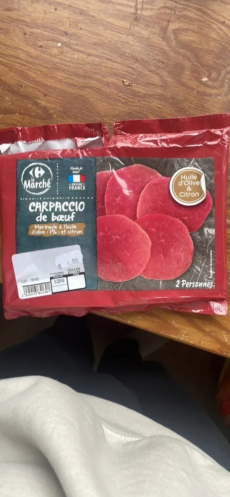 Carpaccio de boeuf