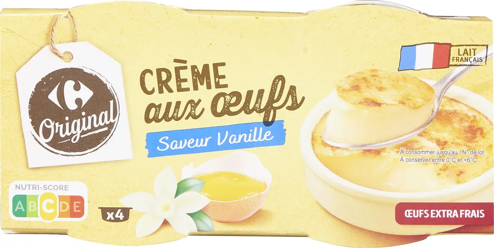 CREME aux œufs Saveur vanille