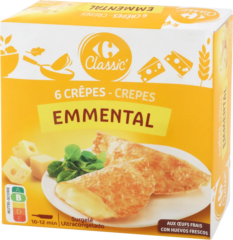 Crepes rellenas de queso