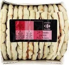 24 Toasts garnis* Pain Polaire *Décongelés