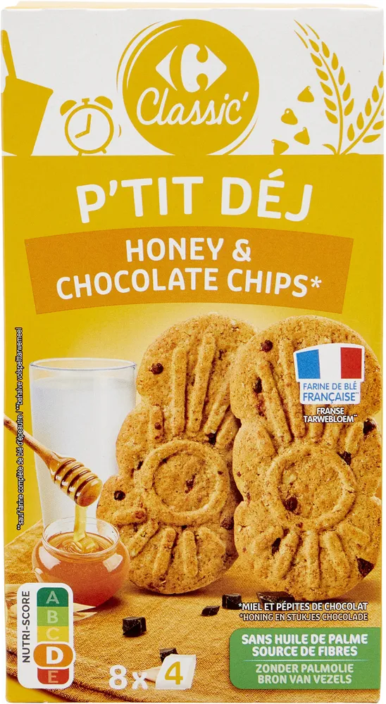 P'tit Déj Honey & chocolate chips*
