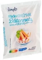 Carrefour Simpl, Bâtonnets de surimi 400g, flowpack