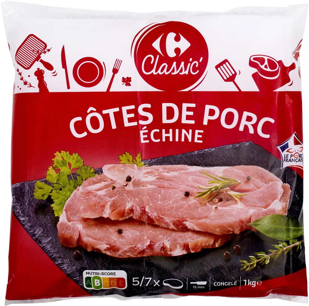 Côtes de porc échine