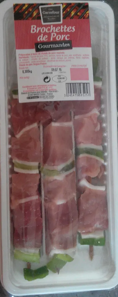Brochettes de porc gourmandes