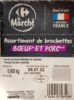 Assortiment brochettes porc & bœuf spécial barbecue