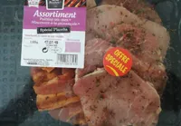 Assortiment de viande de porc marinée et aromatisée