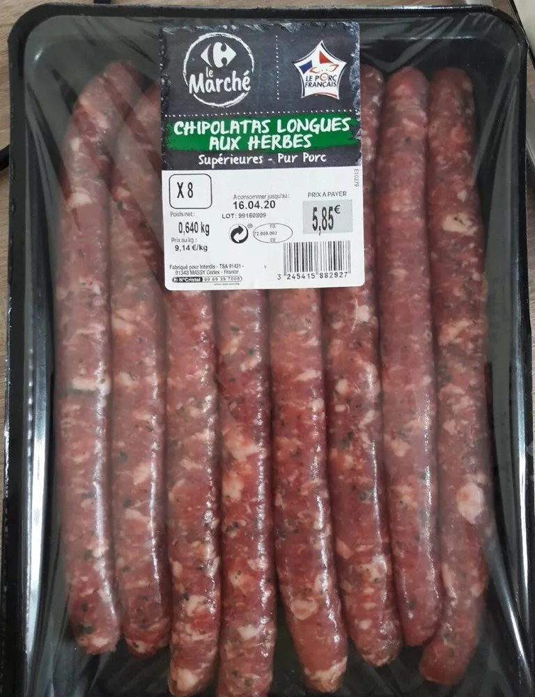 Chipolatas longues aux herbes
