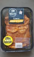 Tranches de carré de porc marinées saveur antillaise