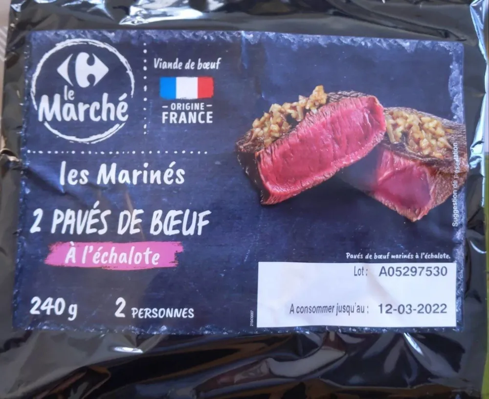 Les Marinés 2 pavés de bœuf à l'échalote