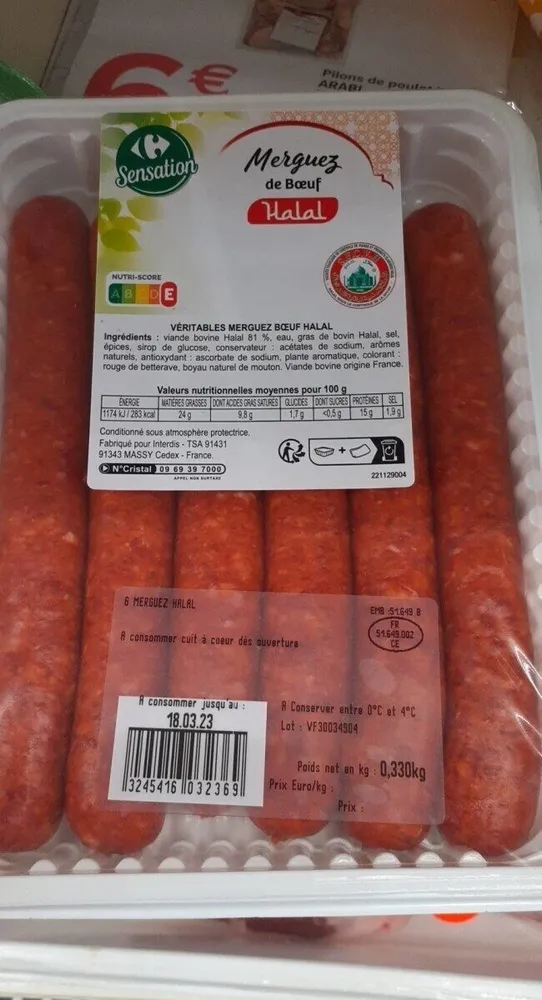 Merguez de bœuf