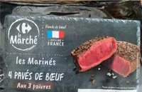 Pavés de bœuf marinés aux 3 poivres