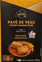 Pavé de veau chutney mangue prune