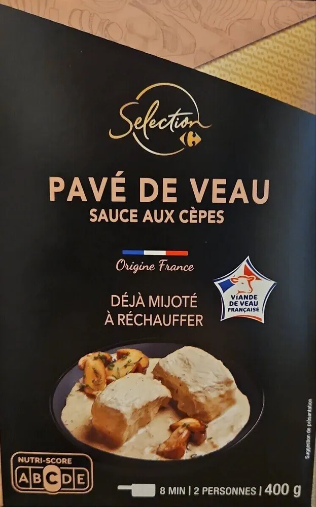 Pavé de veau sauce aux cèpes