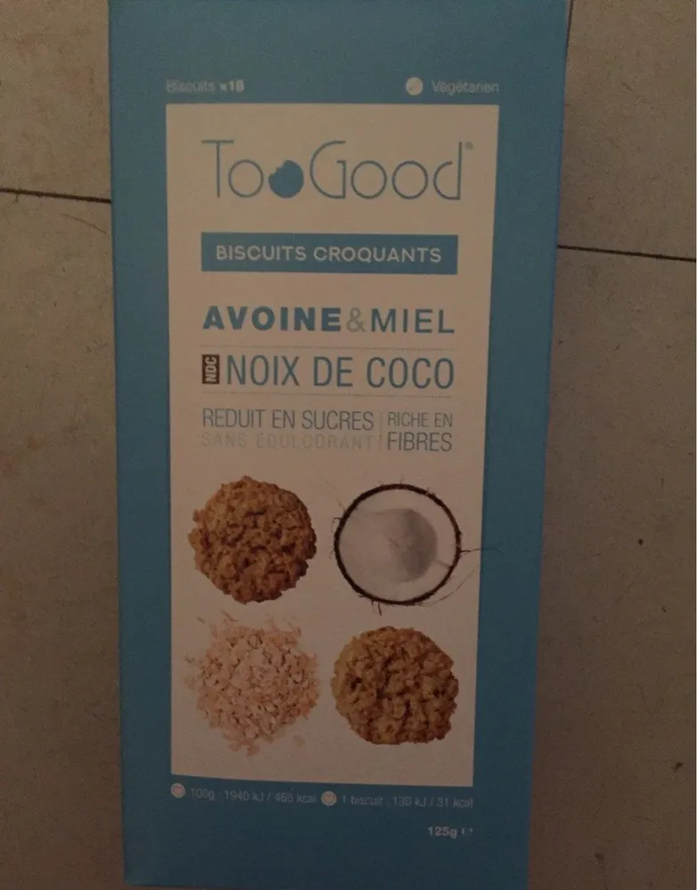Biscuits croquants avoine et miel NDC