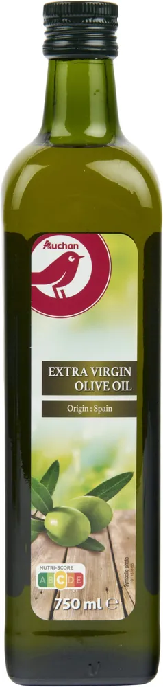 Auchan huile d'olive extra vierge verre 0.75l pack b